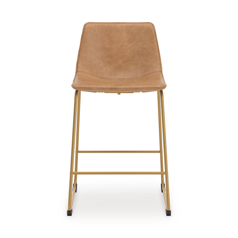 Ciabori Toast/Gold Counter Height Barstool, Set of 2 - PCD373-324