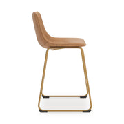 Ciabori Toast/Gold Counter Height Barstool, Set of 2 - PCD373-324