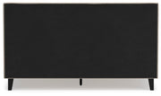 Cielden California King Upholstered Bed with Roll Slats, Dresser, Mirror and Chest in Soft Gray - PKG022923