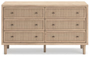 Cielden Full Panel Bed with Dresser and Nightstand in Two-tone - PKG020443