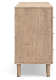 Cielden Full Panel Headboard with Dresser and Nightstand in Two-tone - PKG020444