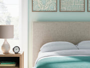Cielden Full Upholstered Bed with Roll Slats and Dresser in Soft Gray - PKG022901