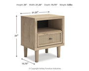Cielden Full Upholstered Panel Bed with Dresser and 2 Nightstands in Two-tone - PKG018675