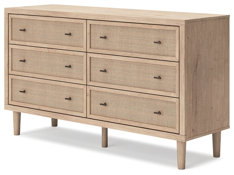 Cielden King Panel Bed with Dresser and Nightstand in Two-tone - PKG020445