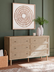 Cielden King Panel Headboard with Dresser in Two-tone - PKG018686