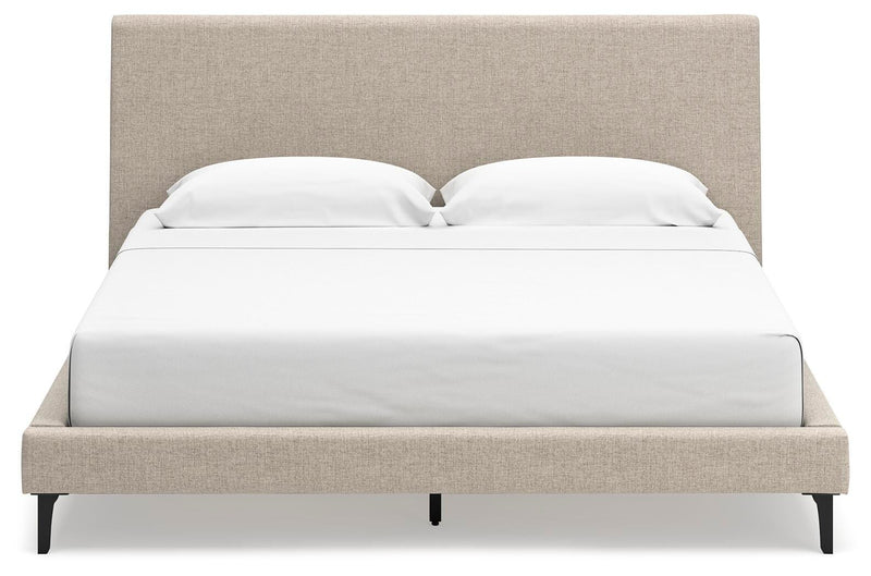 Cielden King Upholstered Bed with Roll Slats, Chest and  Nightstand in Soft Gray - PKG022913