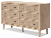 Cielden King Upholstered Bed with Roll Slats, Dresser and Nightstand in Soft Gray - PKG022918