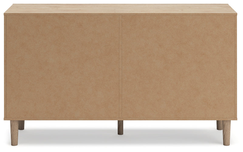 Cielden Queen Panel Bed with Dresser and 2 Nightstands in Two-tone - PKG018917