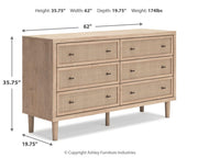 Cielden Queen Upholstered Bed with Roll Slats, Dresser and Nightstand in Soft Gray - PKG022910