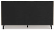 Cielden Soft Gray King Upholstered Bed with Roll Slats - B1199-82