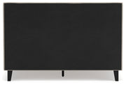 Cielden Soft Gray Queen Upholstered Bed with Roll Slats - B1199-81