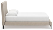 Cielden Soft Gray Queen Upholstered Bed with Roll Slats - B1199-81