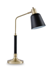 Clairwell Black/Gold Finish Desk Lamp - L734422