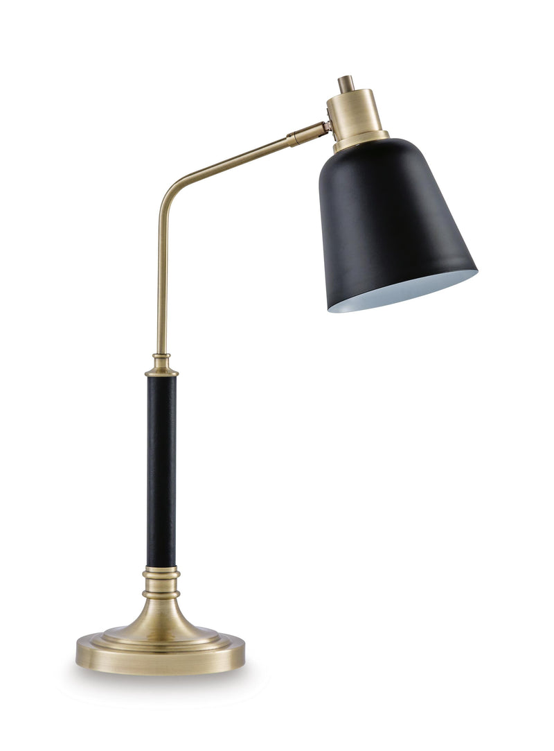 Clairwell Black/Gold Finish Desk Lamp - L734422