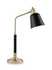 Clairwell Black/Gold Finish Desk Lamp - L734422