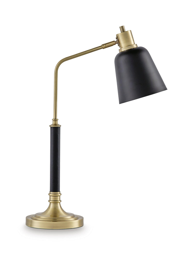 Clairwell Black/Gold Finish Desk Lamp - L734422