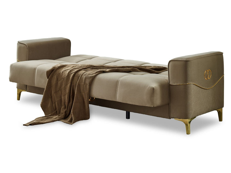 Clara 4-pieces (Sofa & Loveseat & 2 Chair) Livingroom Set Beige in Beige - 101-CLA-LV260-3211