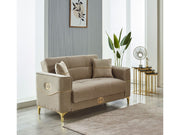 Clara 4-pieces (Sofa & Loveseat & 2 Chair) Livingroom Set Beige in Beige - 101-CLA-LV260-3211
