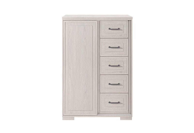 Clara Beige Sliding Door Chest - CLARA-BEIGE-SL CH