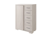Clara Beige Sliding Door Chest - CLARA-BEIGE-SL CH