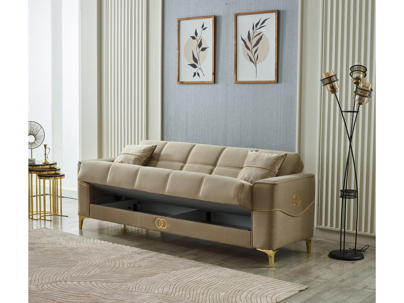 Clara Convertible Sofa Beige in Beige - 101-CLA-LV260-3