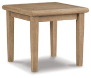 Clare View 2 Outdoor Lounge Chairs with 2 End Tables in Beige - PKG015423