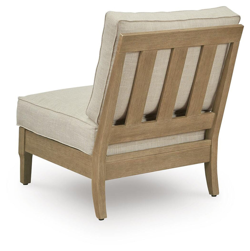 Clare View Beige Armless Chair with Cushion - P801-846