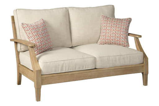 Clare View Beige Loveseat with Cushion - DMV FurnitureLoveseat
