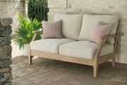 Clare View Beige Loveseat with Cushion - DMV FurnitureLoveseat