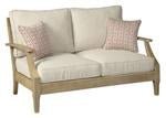 Clare View Beige Loveseat with Cushion - DMV FurnitureLoveseat
