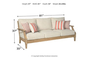 Clare View Beige Sofa with Cushion - DMV FurnitureSofa