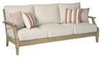 Clare View Beige Sofa with Cushion - DMV FurnitureSofa