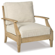 Clare View Outdoor Loveseat with 2 Lounge Chairs in Beige - PKG014544