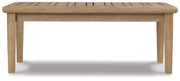 Clare View Outdoor Sofa and Loveseat with Coffee Table in Beige - PKG015425