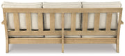 Clare View Outdoor Sofa and Loveseat with Coffee Table in Beige - PKG015425
