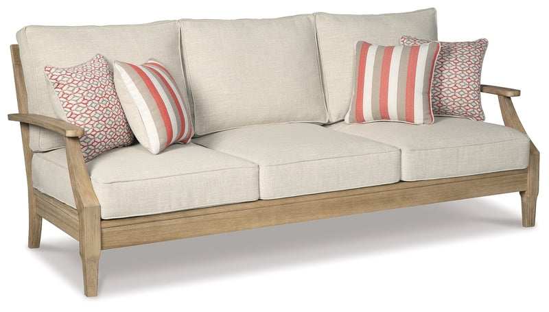 Clare View Outdoor Sofa with 2 Lounge Chairs in Beige - PKG014543
