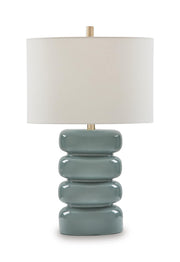 Clayard Gray Blue Table Lamp - L100964