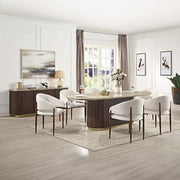 Clayten Dining Table w/Natural Marble Top - DN07000