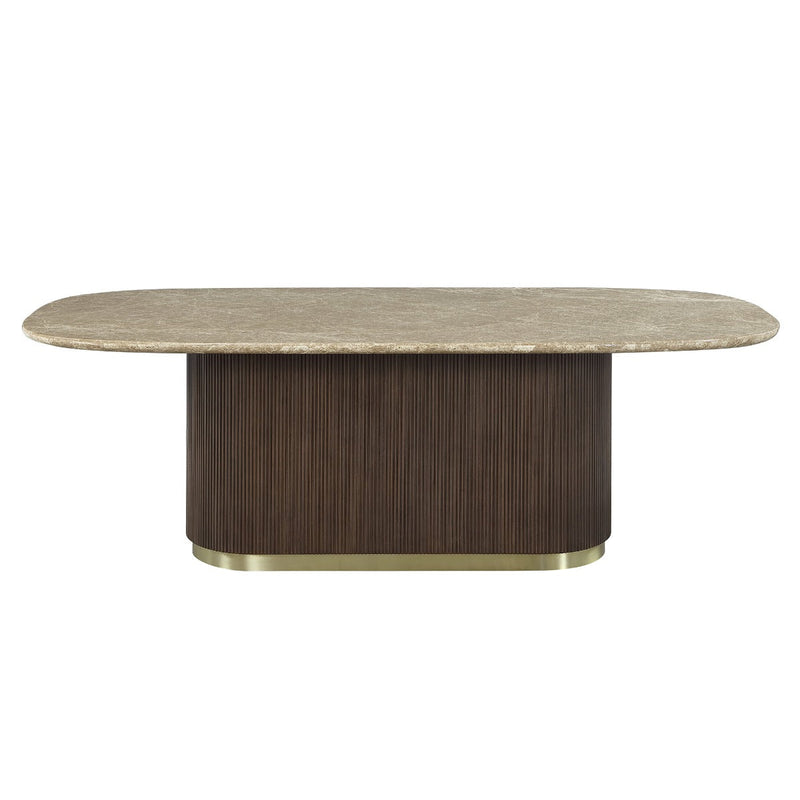 Clayten Dining Table w/Natural Marble Top - DN07000