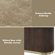 Clayten Dining Table w/Natural Marble Top - DN07000