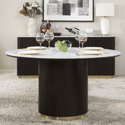 Clayten Round Dining Table w/Marble - DN03950