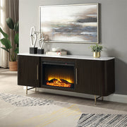 Clayten Server w/Marble Top & Fireplace - DN03944