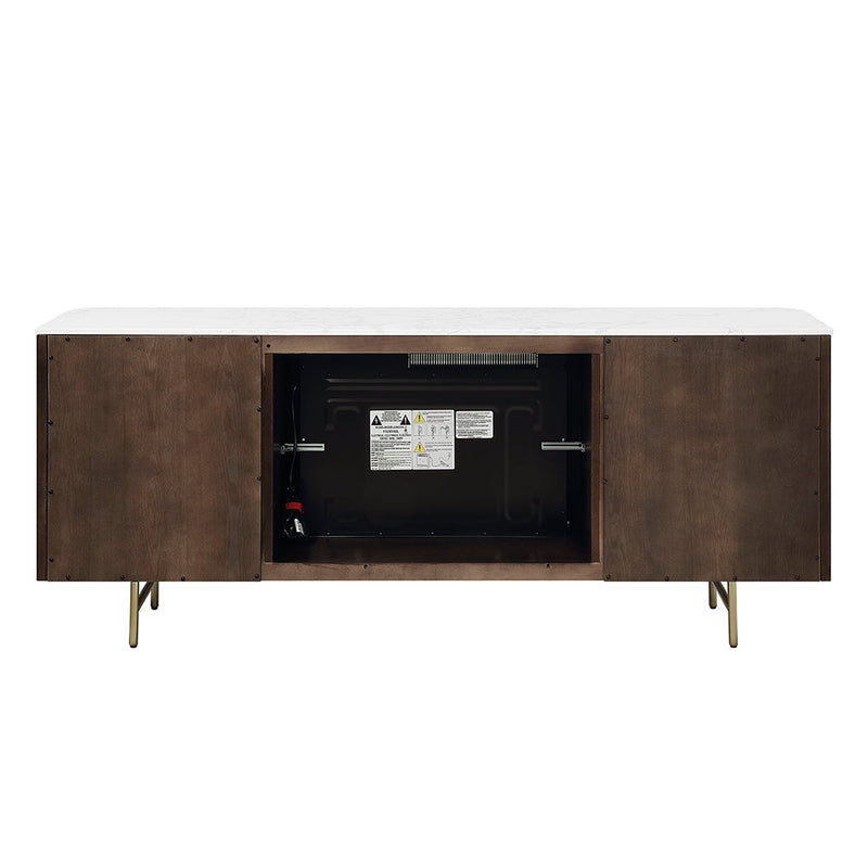 Clayten Server w/Marble Top & Fireplace - DN03944