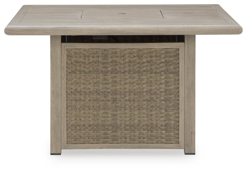 Cliff Trails Beige Fire Pit Table - PCP690-772