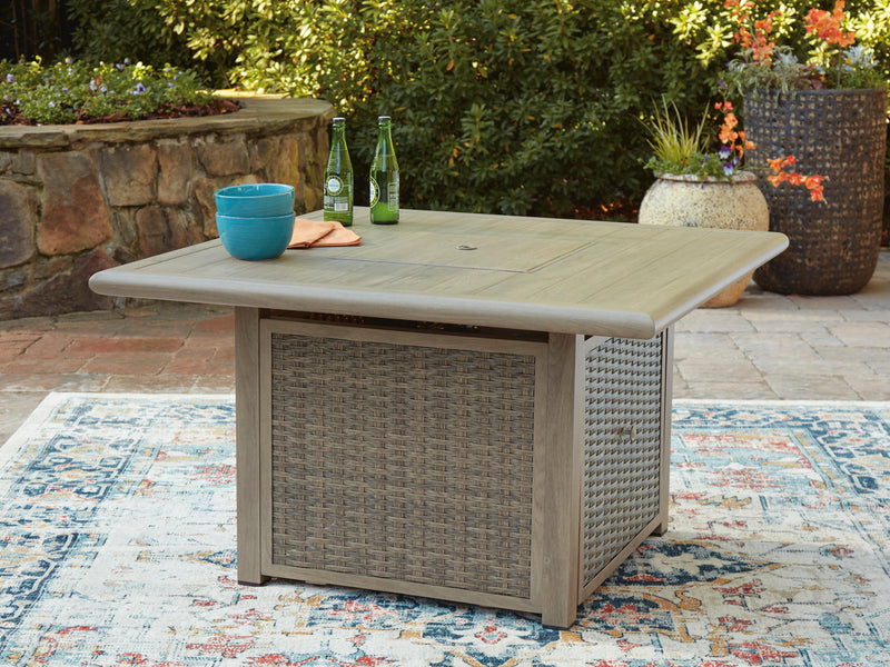 Cliff Trails Beige Fire Pit Table - PCP690-772
