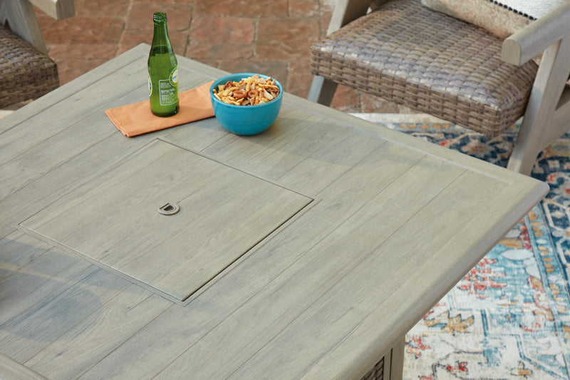 Cliff Trails Beige Fire Pit Table - PCP690-772