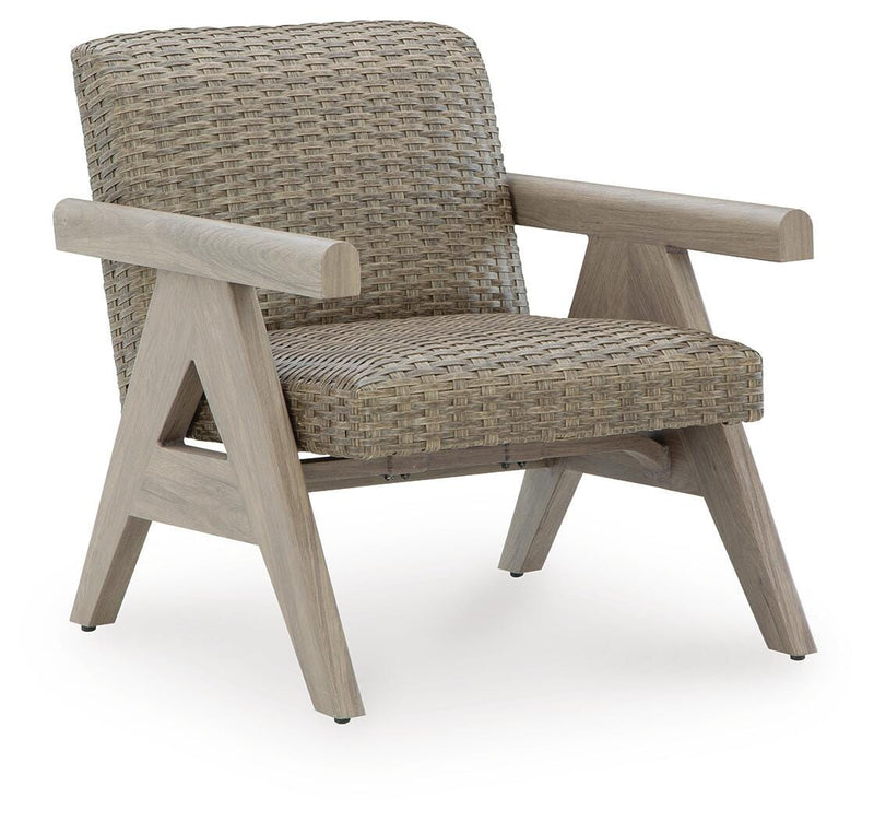 Cliff Trails Beige Outdoor Rocking Lounge Chair - PCP690-821