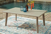 Cliff Trails Outdoor Dining Table and 4 Chairs in Beige - PKG021151