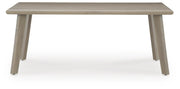 Cliff Trails Outdoor Dining Table and 4 Chairs in Beige - PKG021151
