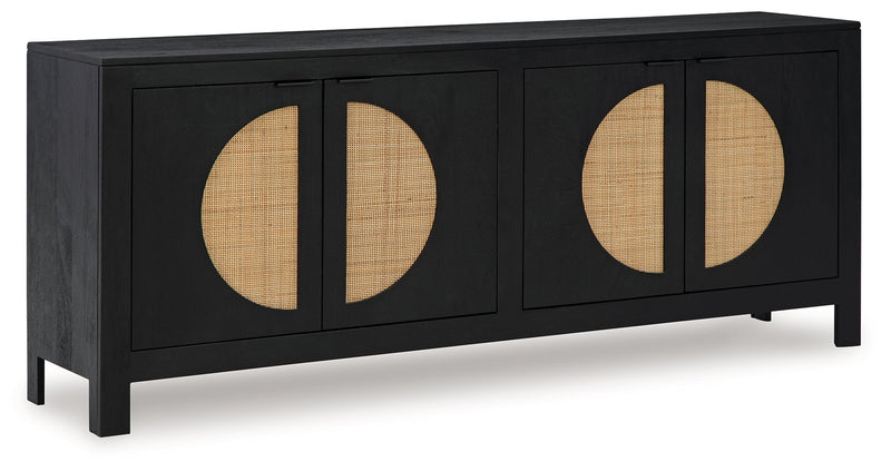 Cliffiings Black/Natural Accent Cabinet - A4000575